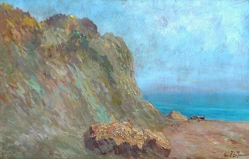 Scogliera e pescatori